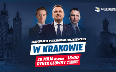 Inauguracja prekampanii prezydenckiej Konfederacji w Krakowie!